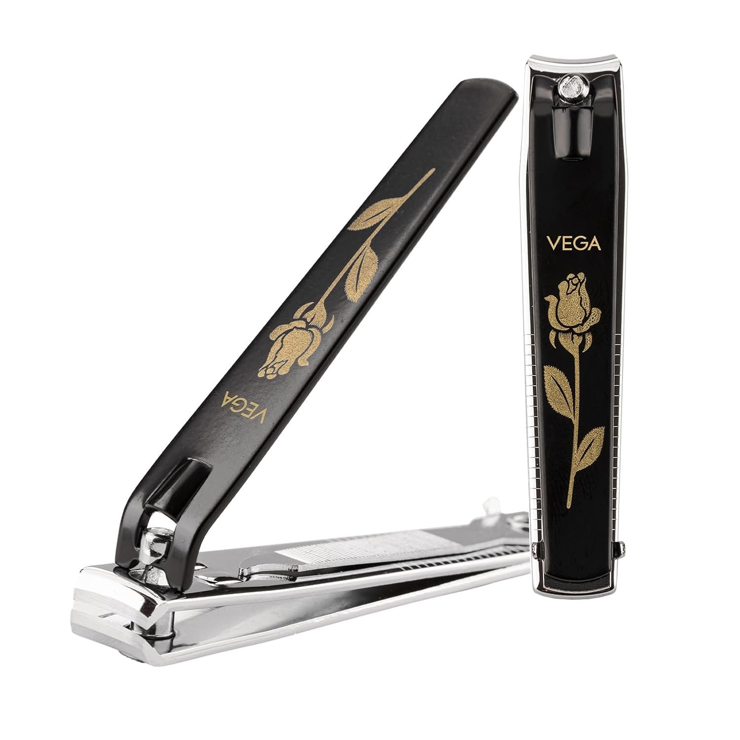 Vega Large Nail Clipper 1 Piece with Anti-Slip Grip for Men & Women | Stainless Steel Nail Trimmer for Fingernails & Toenails | Nail Cutter | Professional Manicure Pedicure Kit Tool, (LNC-03)