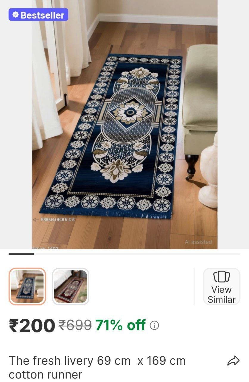 the fresh livery 69 cm x 169 cm cotton runner