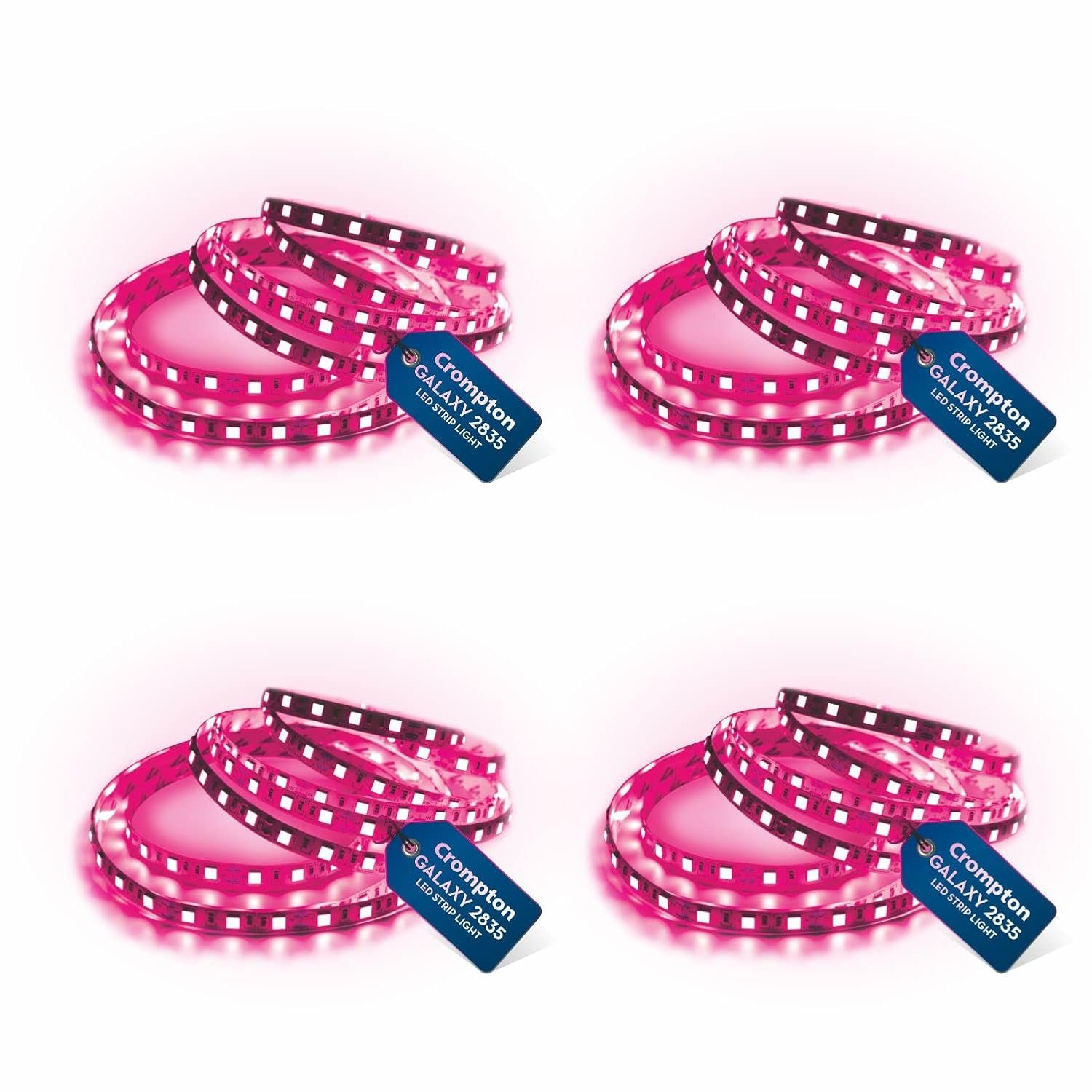 Crompton 5 Meter Strip Light Pink 300 LEDs (Pack of 4) (Without Driver)