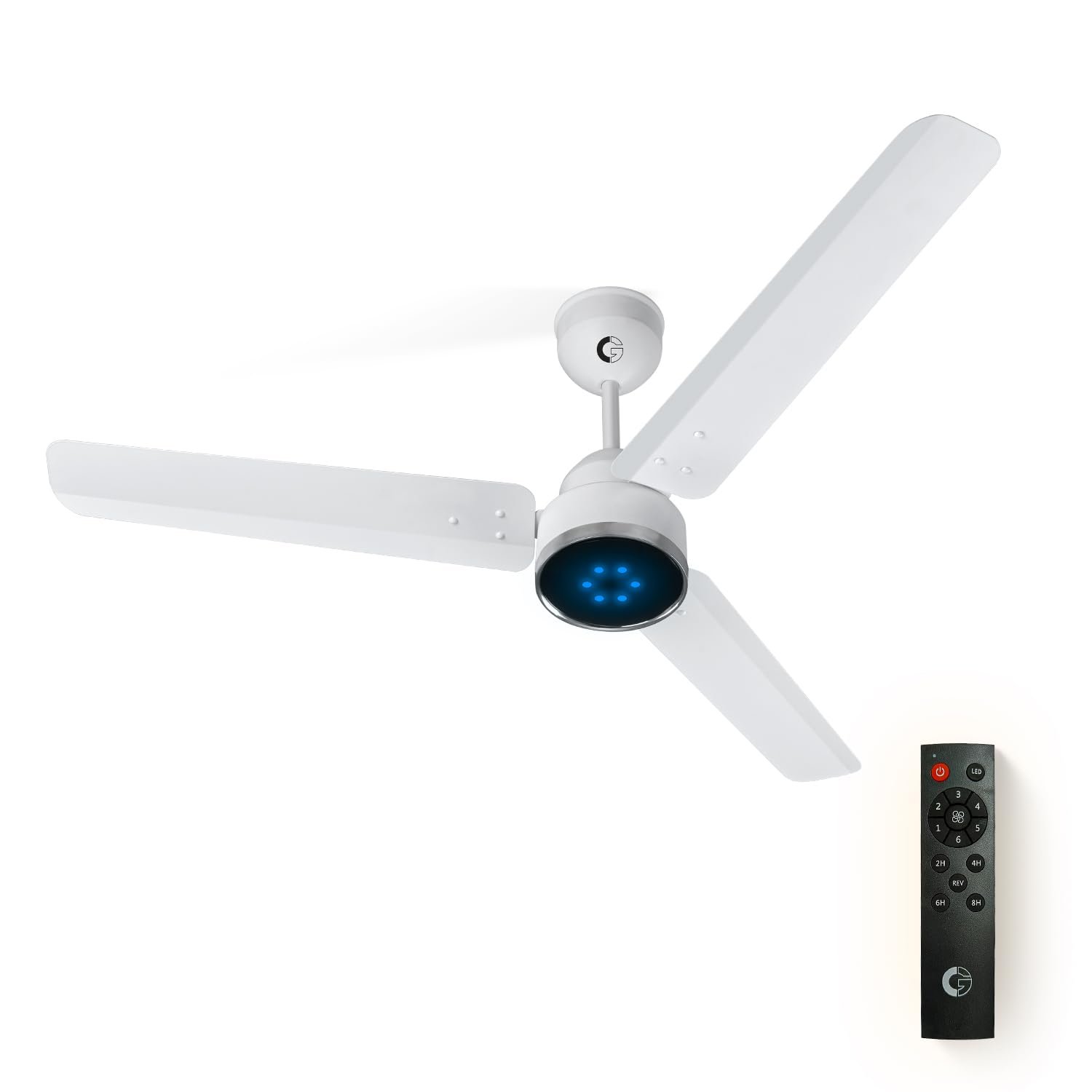 CG AeroSwift Ceiling Fan | 1200mm | High speed BLDC Motor | 5 Star rated | Energy Efficient |3+2 Year Warranty | LED display | Reverse Mode | Remote Control with Adjustable timer settings | Matt White
