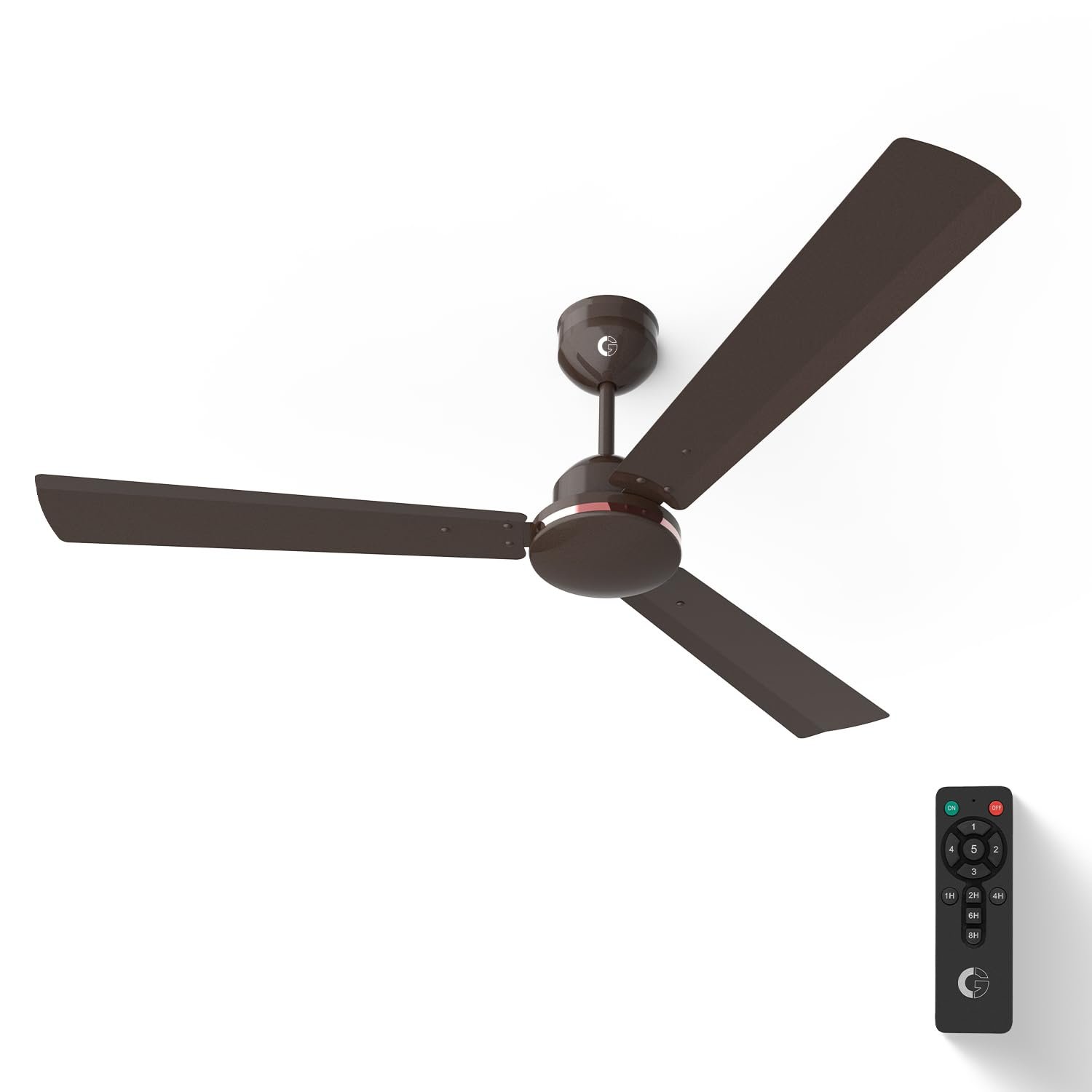 CG Elite Air Prime | 1200mm | BLDC 5 star Ceiling Fan | Energy Saving | 3 + 2 Year Warranty | Superior Air delivery | Double Ball Bearing | Advanced RF Remote | Smoke Brown