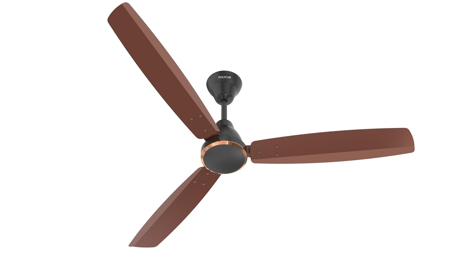 Polycab Wizzy Vibe 1200mm 5-Star BLDC Ceiling fan for Home with Remote| Energy Saving | High Air Delivery | 3+1 yr Warranty [Earth Brown]
