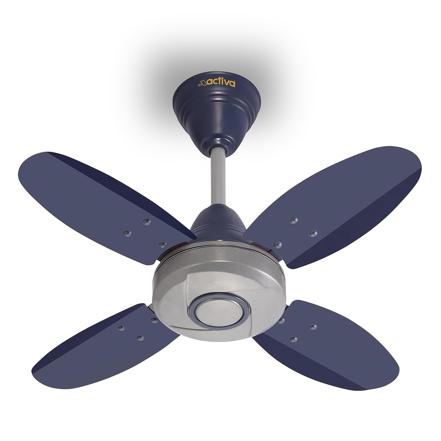 ACTIVA Ornet 600mm Ceiling Fan for Kitchen & Small Rooms | 4 Blade High Speed Fan | 850 RPM Powerful Air Delivery | Anti-Dust Coating | Energy Efficient Ceiling Fan | 2 Years Warranty | Silver Blu