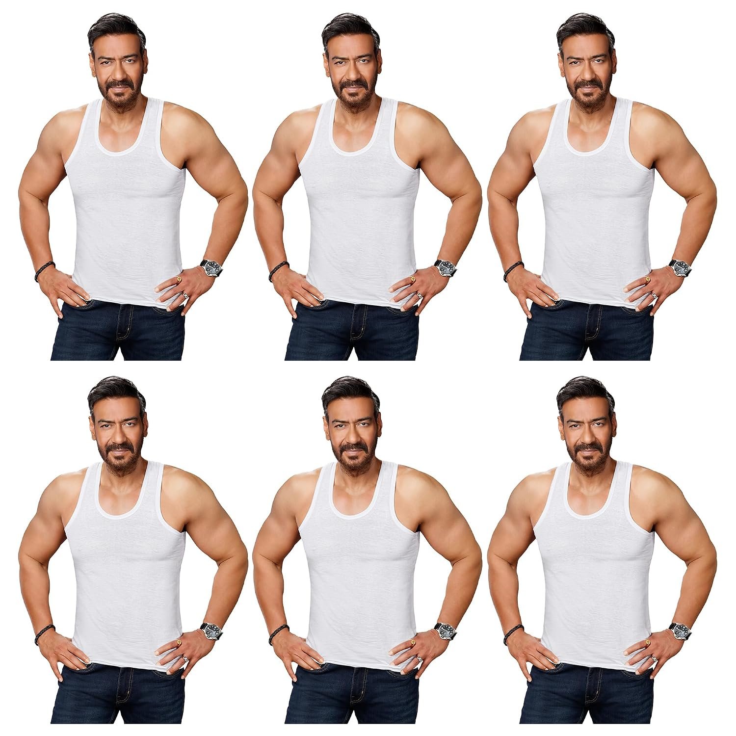 Amul Comfy Men’s Vest | 100% Cotton Single Jersey Fabric | U Neck Sleeveless Innerwear | Ultra Soft Hand Feel | Seamless Body | Superior Comfort Color May Vary (Pack of 6)