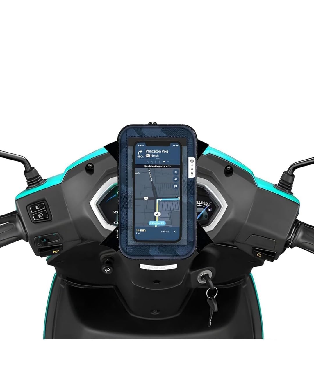 Universal Scooter Mobile Holder/Pouch/Cover for Scooters - Activa, Jupiter, Access, Burgman, Dio, Scooty, N-Torq, Vespa EVs - Motorcycle Phone Mount - Mobile Holder - Vehicle Bag