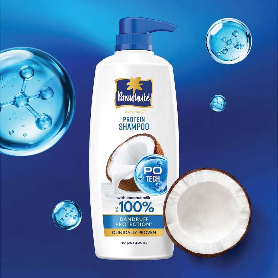 parachute advansed anti dandruff shampoo up 100 dandruff protection coconut milk po tech