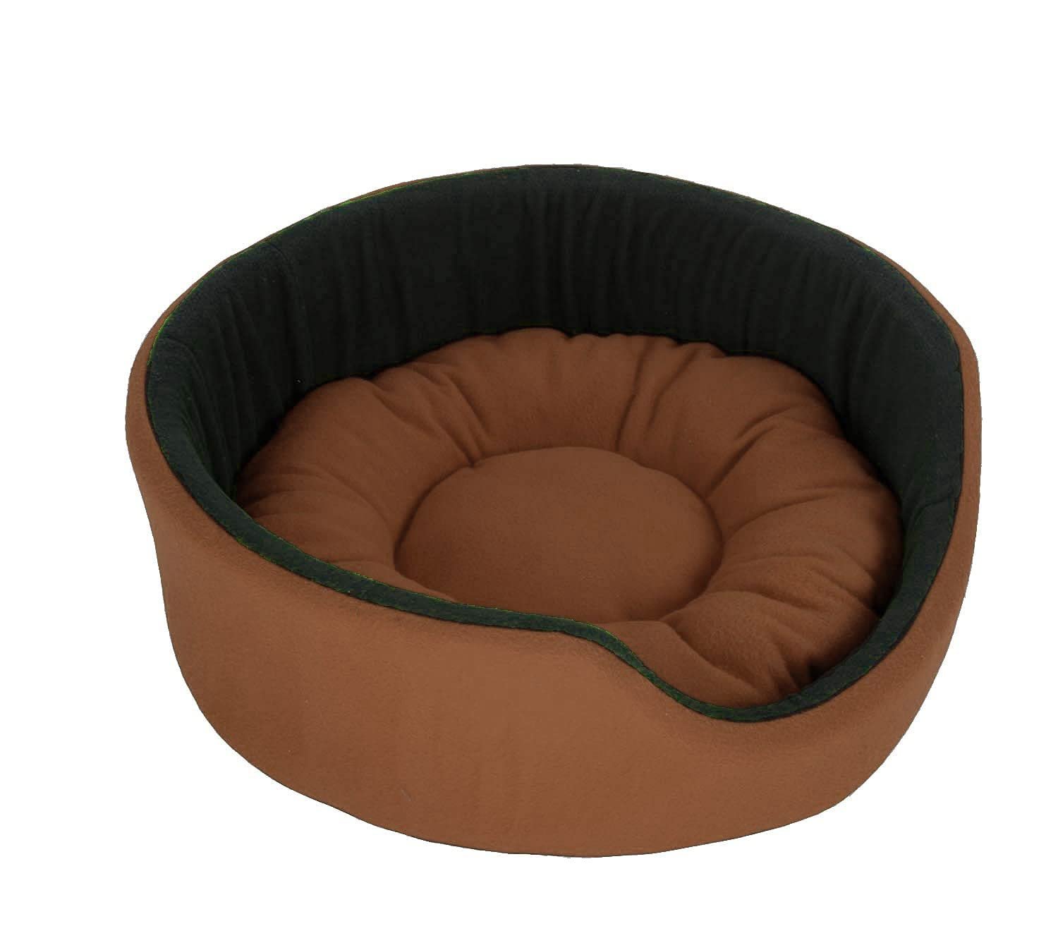 PAWSOME Luxurious Soft Dog/Cat Bed, Brown, Small