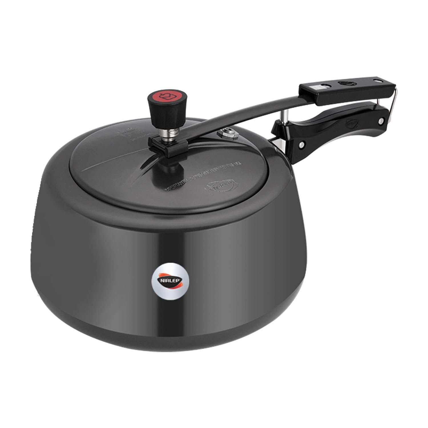 Nirlep NutriHealth 3 Litre Inner Lid Hard Anodized Aluminium Handi Pressure Cooker with Induction Bottom