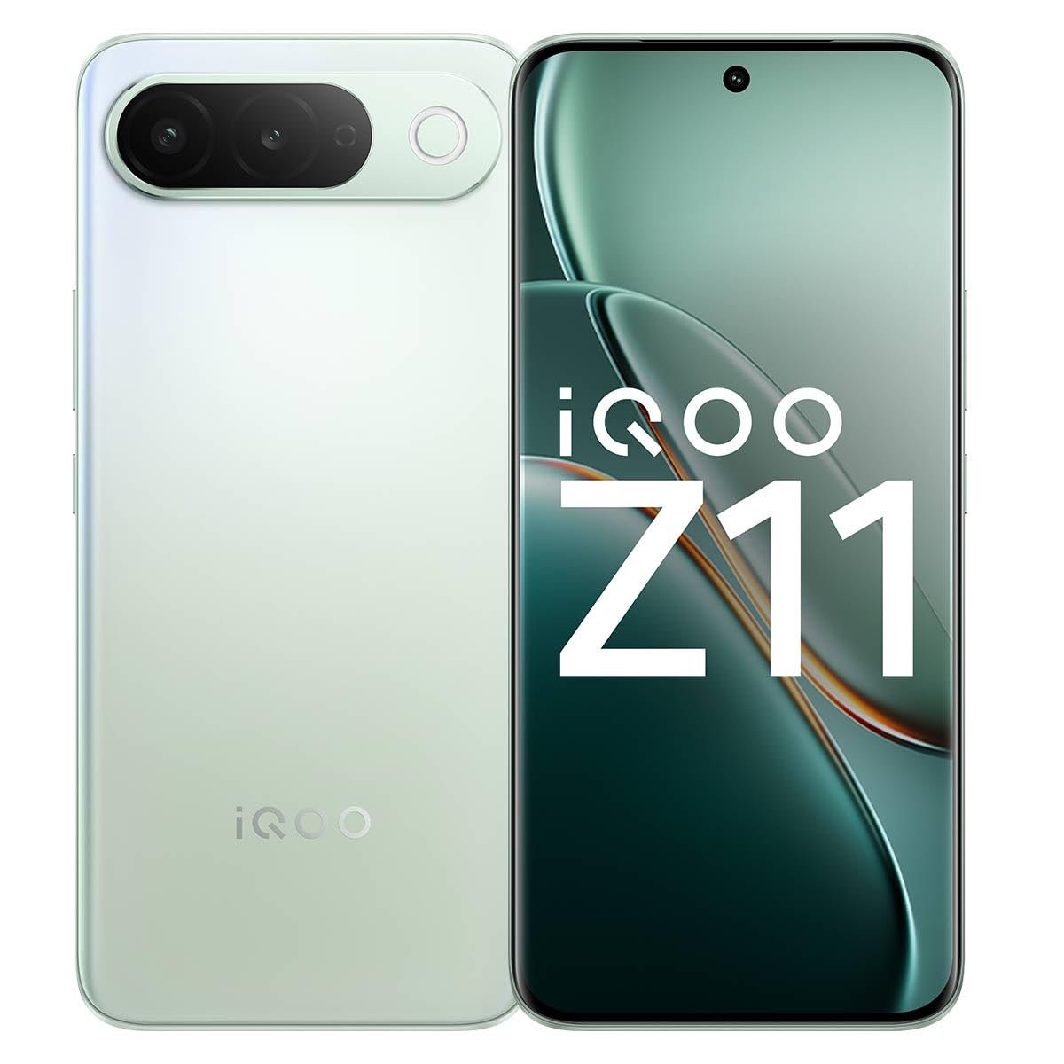 iQOO Z11 5G (Aurora Green, 6GB RAM, 128GB Storage) | India's 1st MediaTek Dimensity 7500 Turbo Processor* | 3D Curved Display- Brightest Display in the Segment* | AI Captions- Record & Recap*