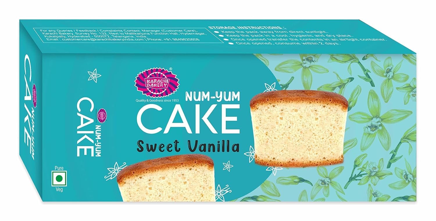 Karachi Bakery Num - Yum Cake - Sweet Vanilla, 80gm