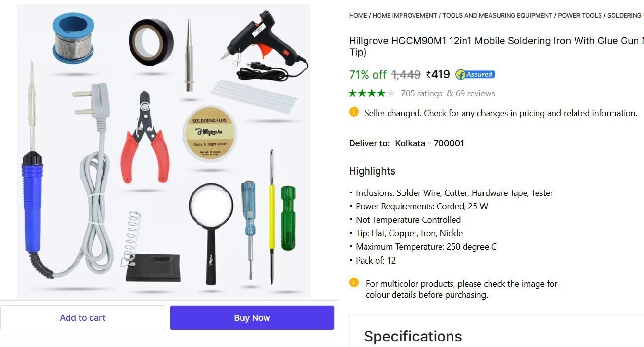 hillgrove hgcm90m1 12in1 mobile soldering iron glue gun magnifying glass 25 w simple