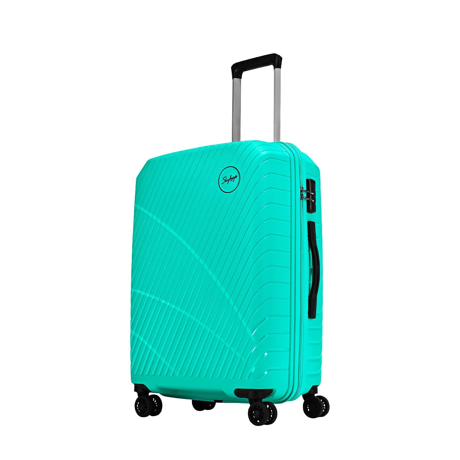 Skybags Streax Medium Size (Check-in) Hard Case Trolley Bag, Turquoise