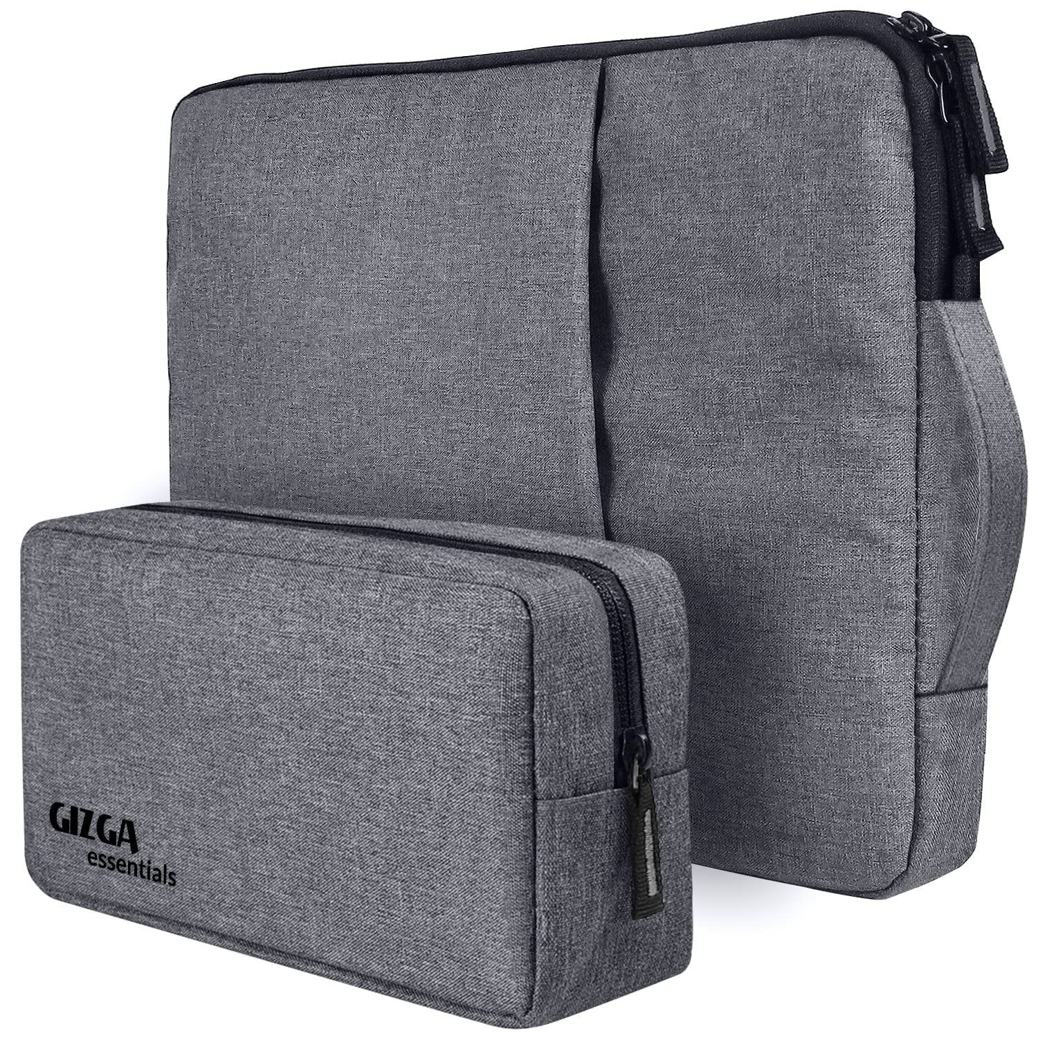 Gizga Essentials Laptop Bag Sleeve Case Cover Pouch for 13.3 Inch Laptop MacBook, Free Accessories Pouch, Water Repellent, Ultra-Light, Easy Carry, Office Bag for Men & Women, Prevents Scratches-G