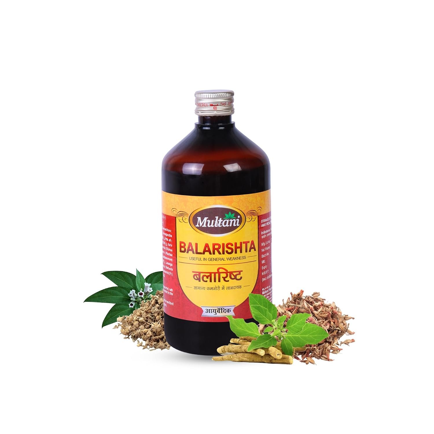 Multani Balarishta | Usefull In Weakness, Stress Relief, Vata Imbalance | For Joints Pain, Insomnia, Poor Digestion, Vata Issues & Arthritic condition 450 Ml