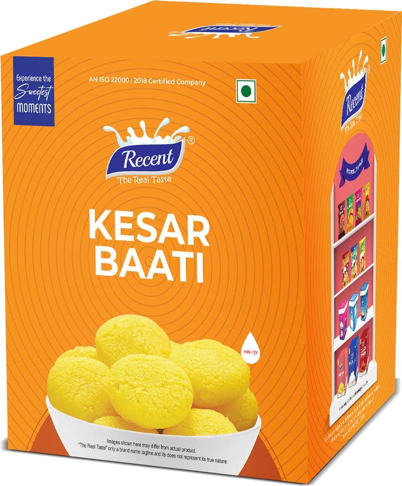 recent the real taste kesar baati saffron syrup rich flavourful indian sweet gift pack
