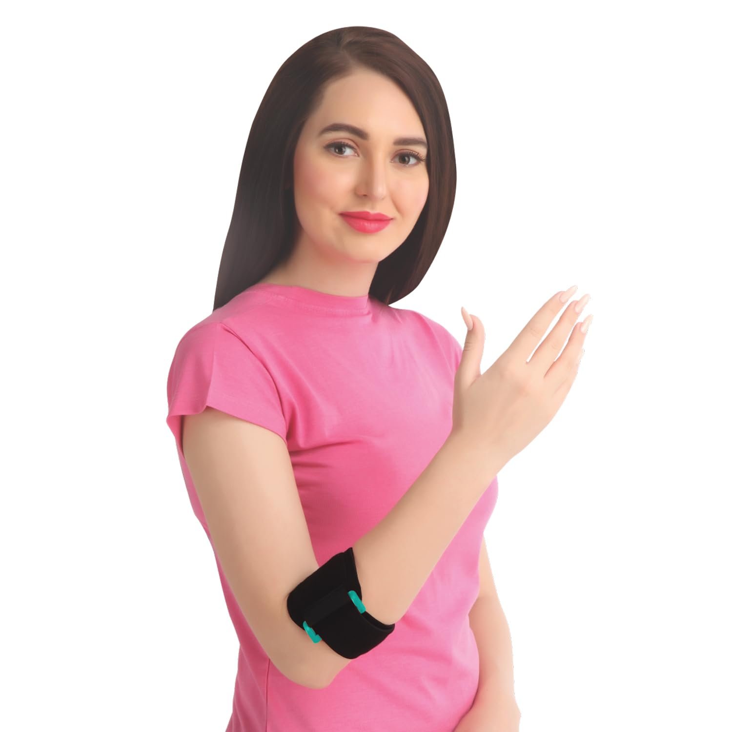 Flamingo Tennis Elbow Support | Elbow Brace for Workout & Moderate Support | Elbow Compression Sleeves for Elbow Joint Pain, Arthritis, Sports Injury | Large | Black & blue