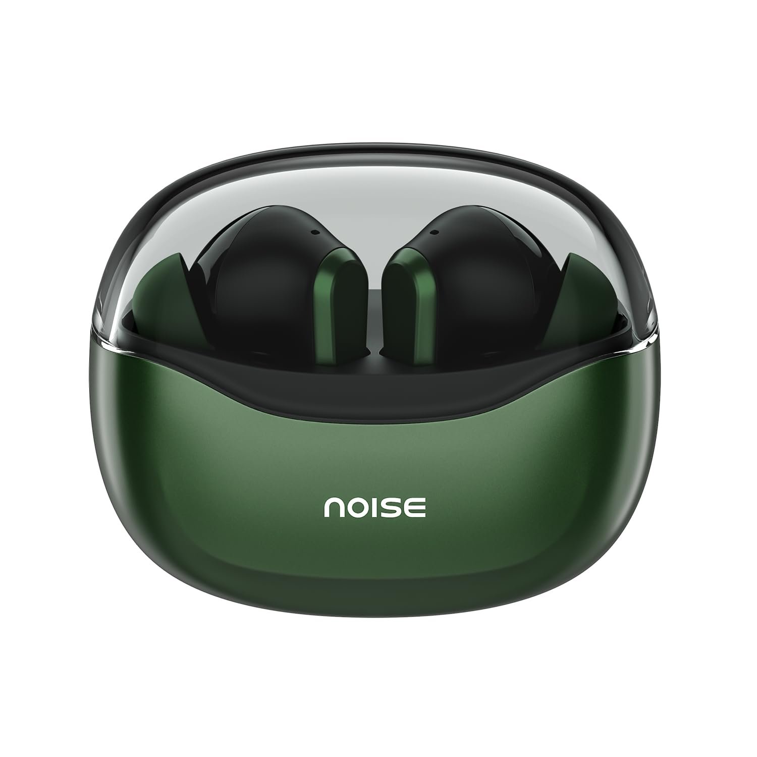 Noise Buds VS601 Wireless Earbuds, Bluetooth Earbuds with 50H Playtime, Quad Mic ENC for Clear Calls, 10mm Drivers, Dual Device Pairing, Transparent Case Design, Deep Bass, BT v5.3 (Emerald Green)