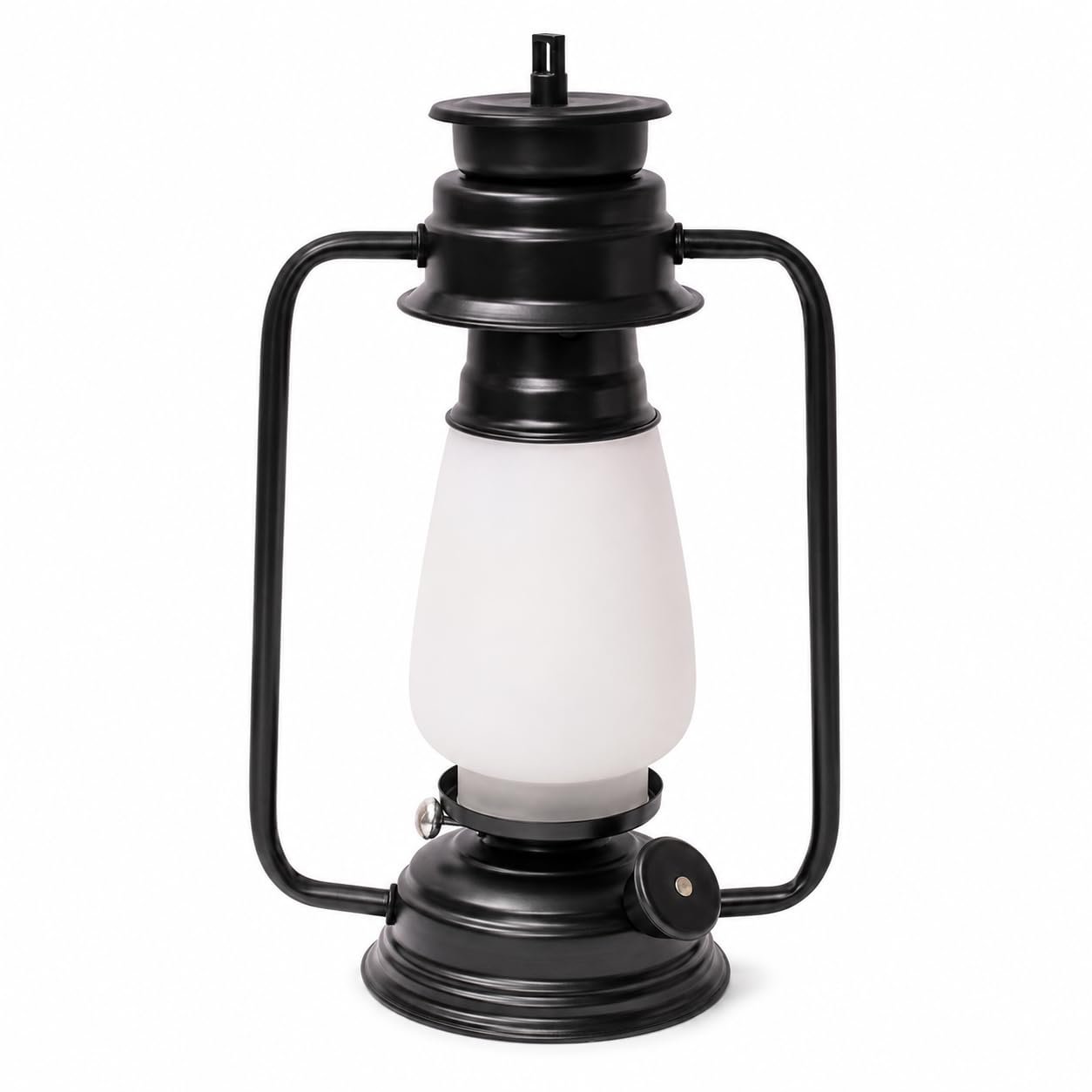 tu casa Milky White Glass Shade with Black Metal-Iron Base Wall Lantern Light | Modern Wall-Mounted Light (Height : 12.5 Inch/No Blub) for Hall, Bedroom, Living Room, Vanity& Home Décor
