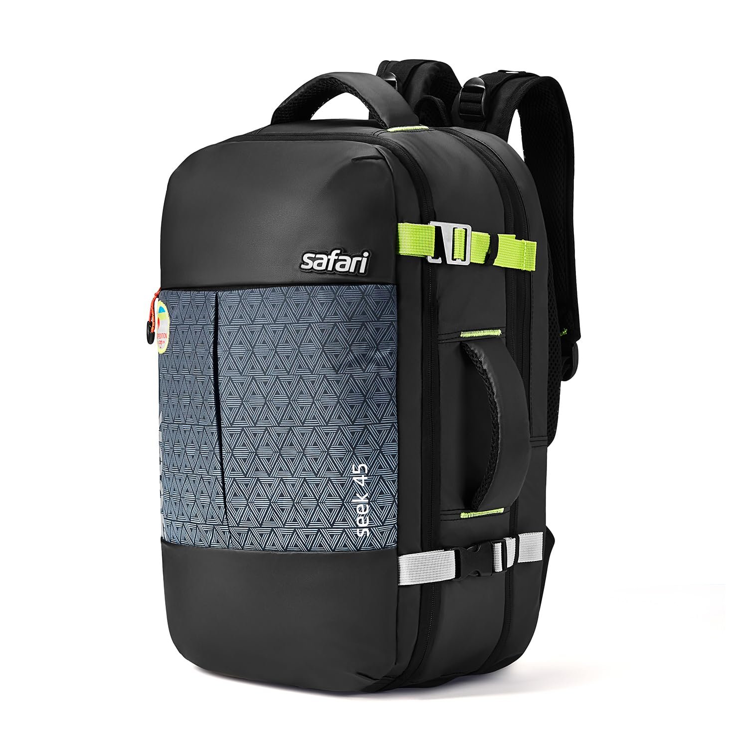 Safari 45L Expandable Overnighter Casual Hiking Travel Backpack Large size Laptop Bag for Man and Women with suitcase compartment, Ideal for Office Use, Work Trips, School, College, boys and girls