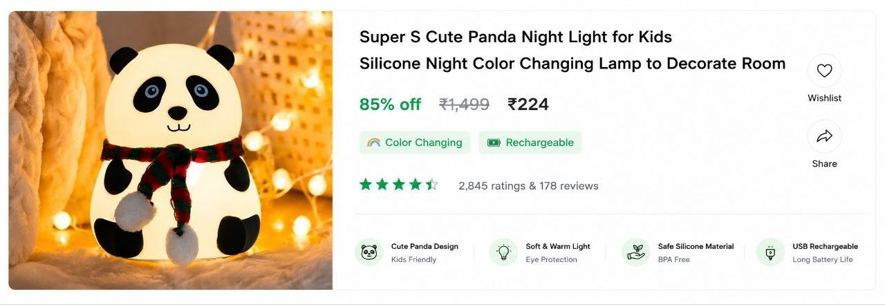 super s cute panda night light kids silicone color changing lamp decor room