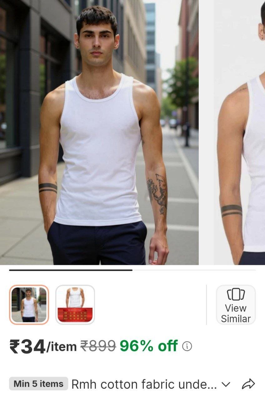 rmh cotton fabric undershirt