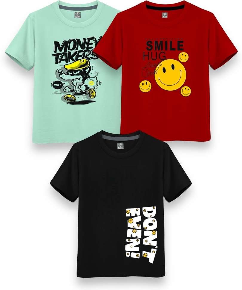 ni fashion boys girls printed cotton blend t shirt