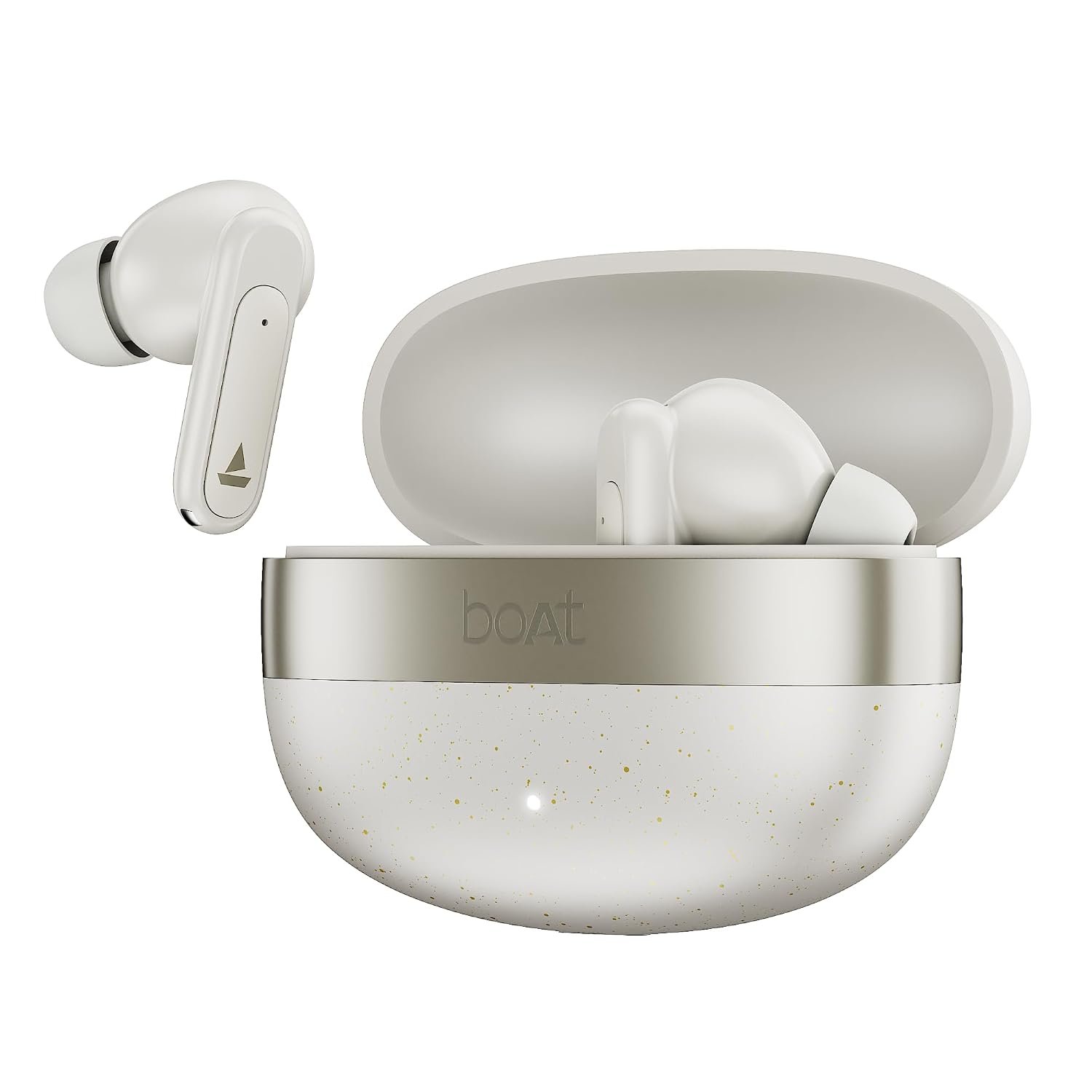boAt 2026 Launch Airdopes Plus 224, Powerful Spatial Audio, 60H Playback, Quad Mics AI-ENx™, 13 mm Drivers, App Support, Multi Connect, Google Fast Pair, Bluetooth v6.0 TWS Earbuds (Off White)