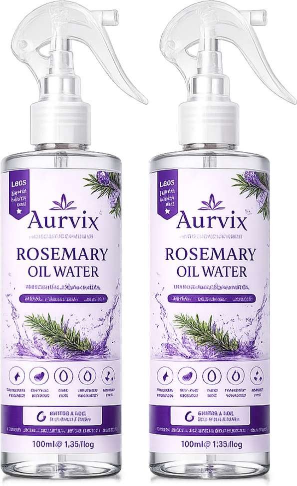 aurvix rosemary water hair mist growth fall control