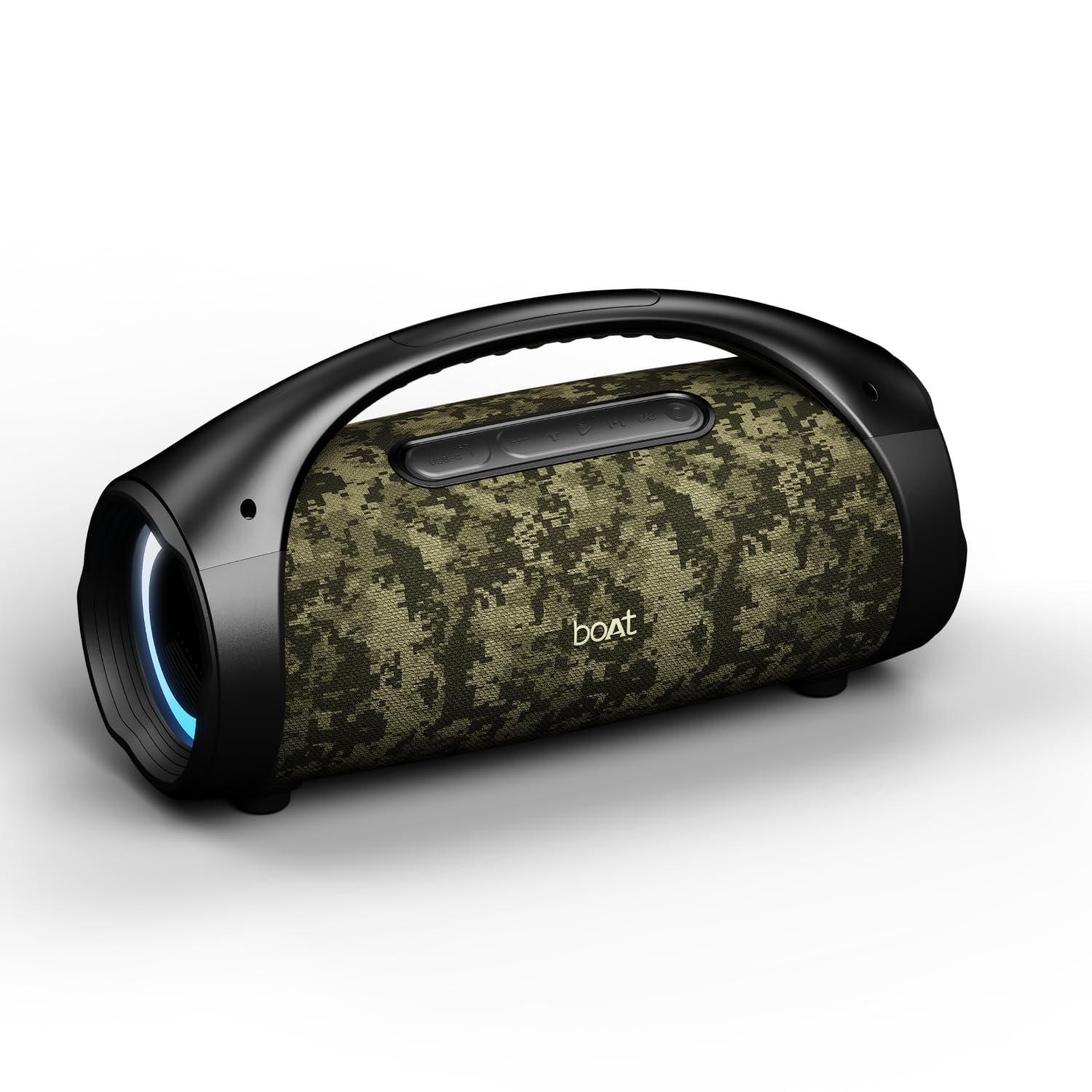 boAt Stone 900 w/ 80W Signature Sound, Up to 15 Hours Playtime, IPX5 Resistance, Type-C Charging, TWS Feature, Built-in Mic, Voice Assistant Portable Wireless Bluetooth Speaker (Jungle Terrain)