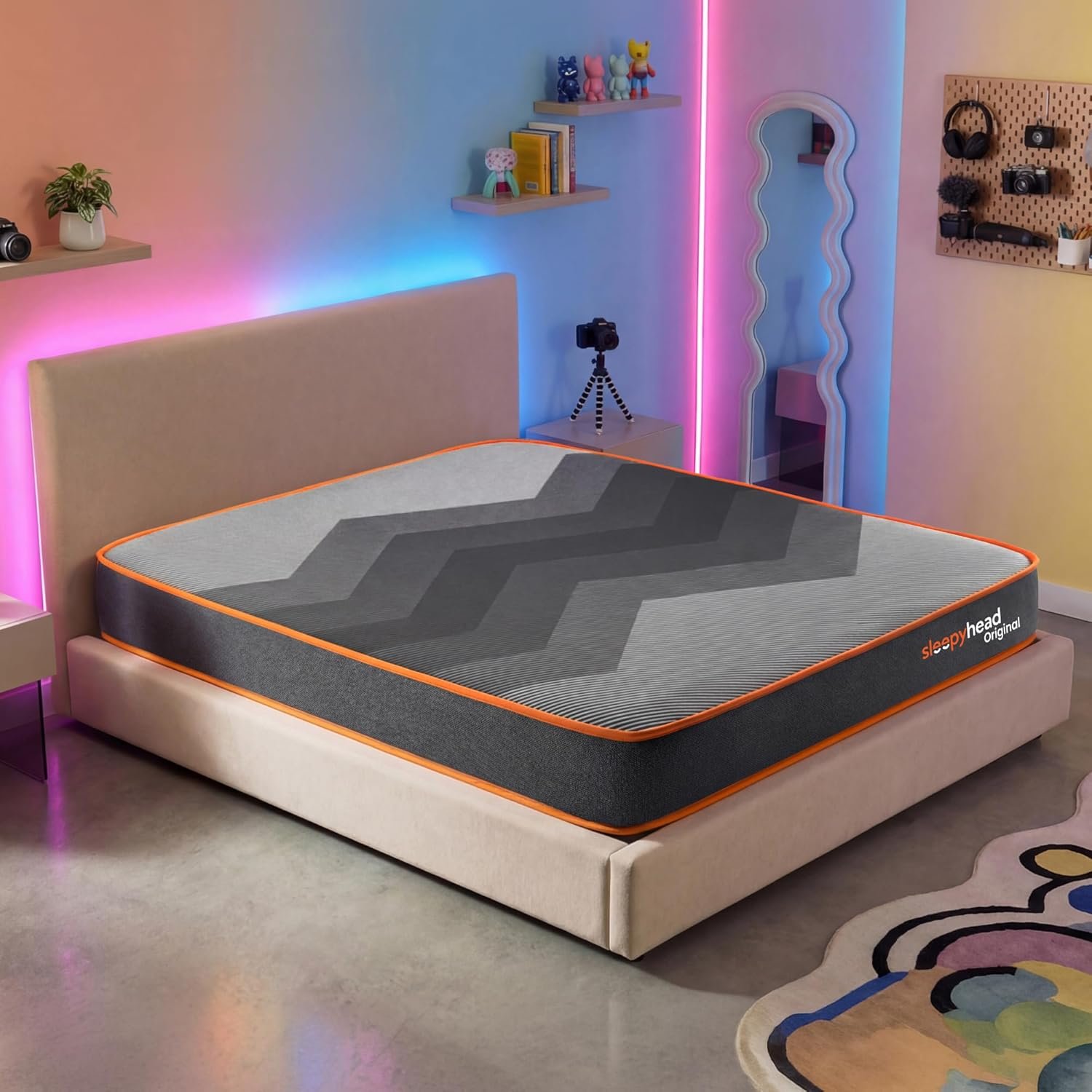 Sleepyhead Original Designed by Duroflex - 3 Layered BodyIQ Orthopedic Memory Foam Mattress | Zero Partner Disturbance | Medium Firm | 10 Years Warranty | 5 Inch Queen Size Bed Mattress (75x60x5)