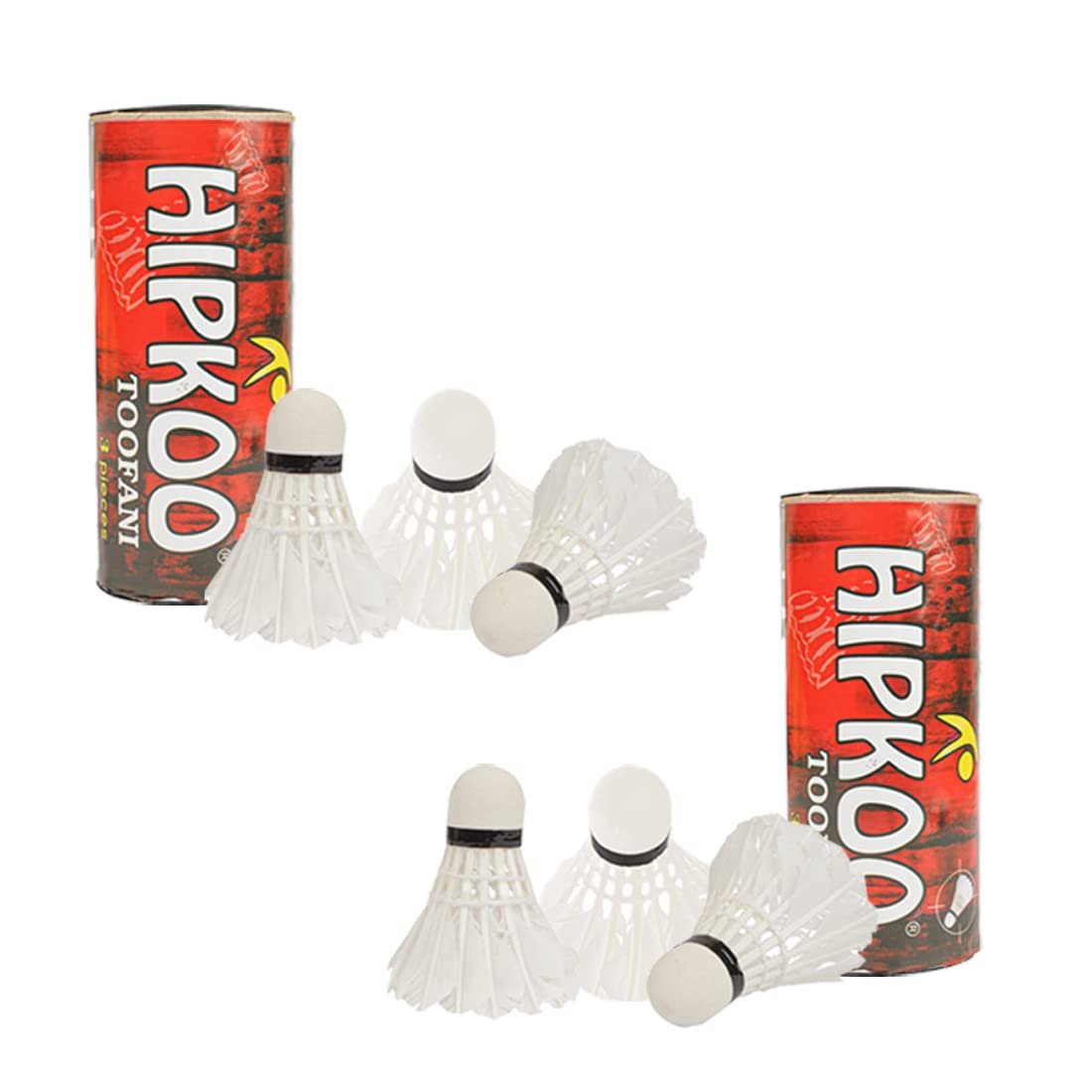 Hipkoo Sports Badminton Shuttlecocks, Goose Feather Shuttlecocks Stable & Durable Sports Training Badminton Balls for Indoor Outdoor Game (Set of 6)