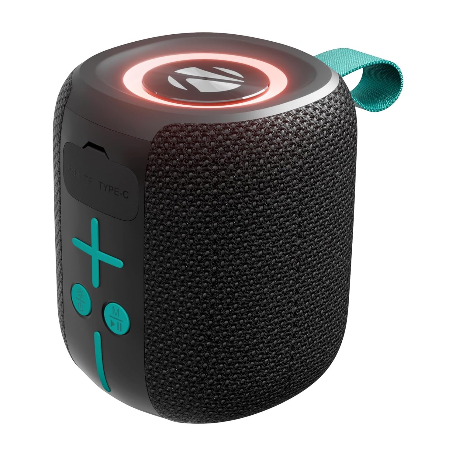 Zebronics 2026 Launch Portable Bluetooth Speaker, 5W RMS, Up to 10Hrs Playback, Passive Radiator, TWS, BT v5.4, USB & mSD, 9 RGB Modes, Splash Proof, Type-C Charging (Sonic POD 15)