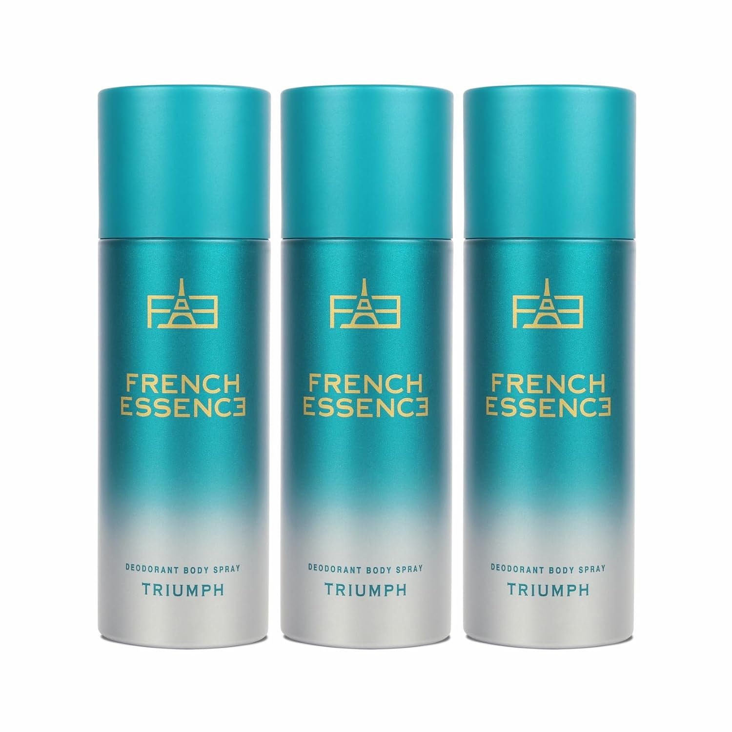 French Essence Triumph Body Spray for Men | Long Lasting Deodorant with Fresh Scent | Strong Perfume Deo for Men | 150ml Each - Pack of 3