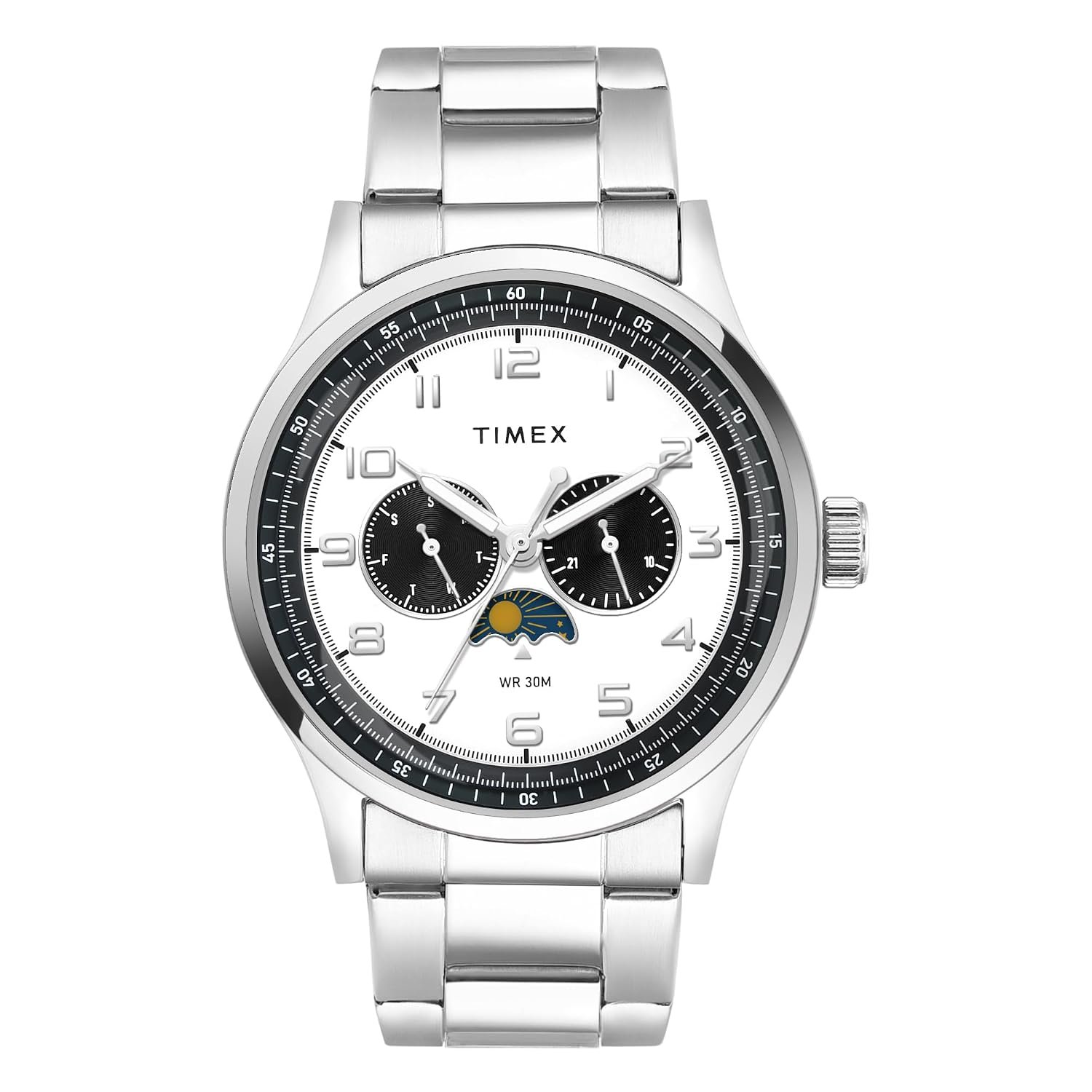 TIMEX Analog Watch for Men with Round Dial & Water Resistant Man's Wrist Watches