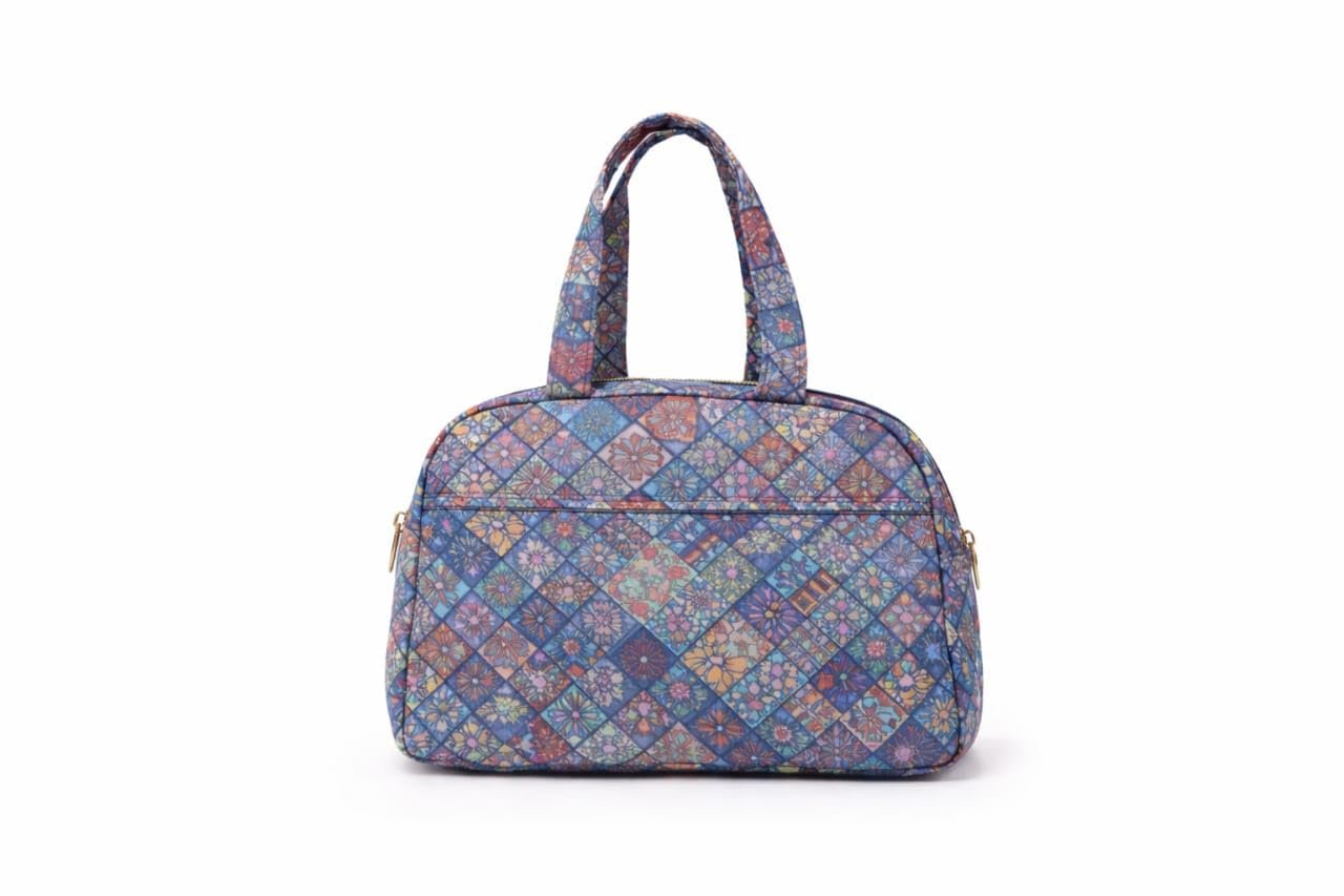 Women’s Printed Dome Satchel Handbag with Front Pocket Zip Closure Stylish Shoulder Bag for Daily Use Travel Office Multicolor Pattern