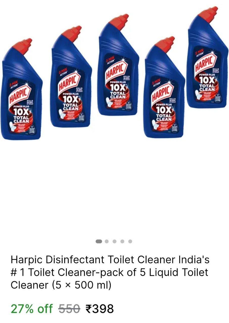 harpic disinfectant toilet cleaner india s 1 cleaner pack 5 liquid