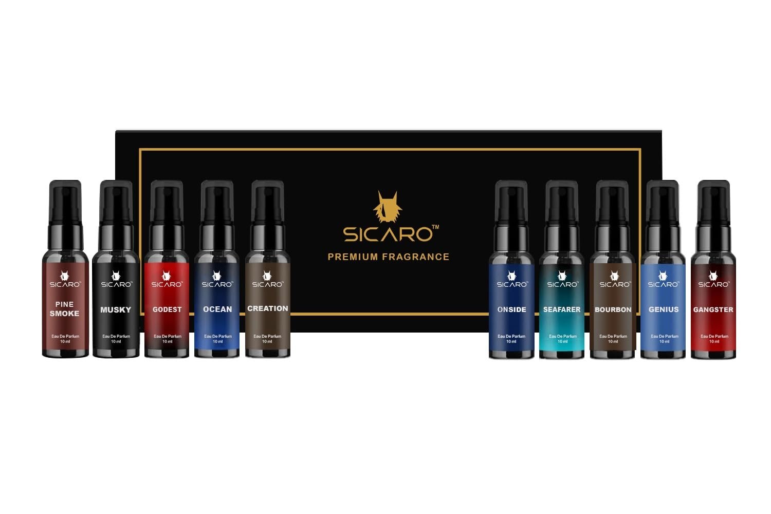 Premium Perfume Gift Set Pack of 10 EDP 10ml Each Long Lasting Luxury Perfume Eau de Parfum (100 ml, Unisex)