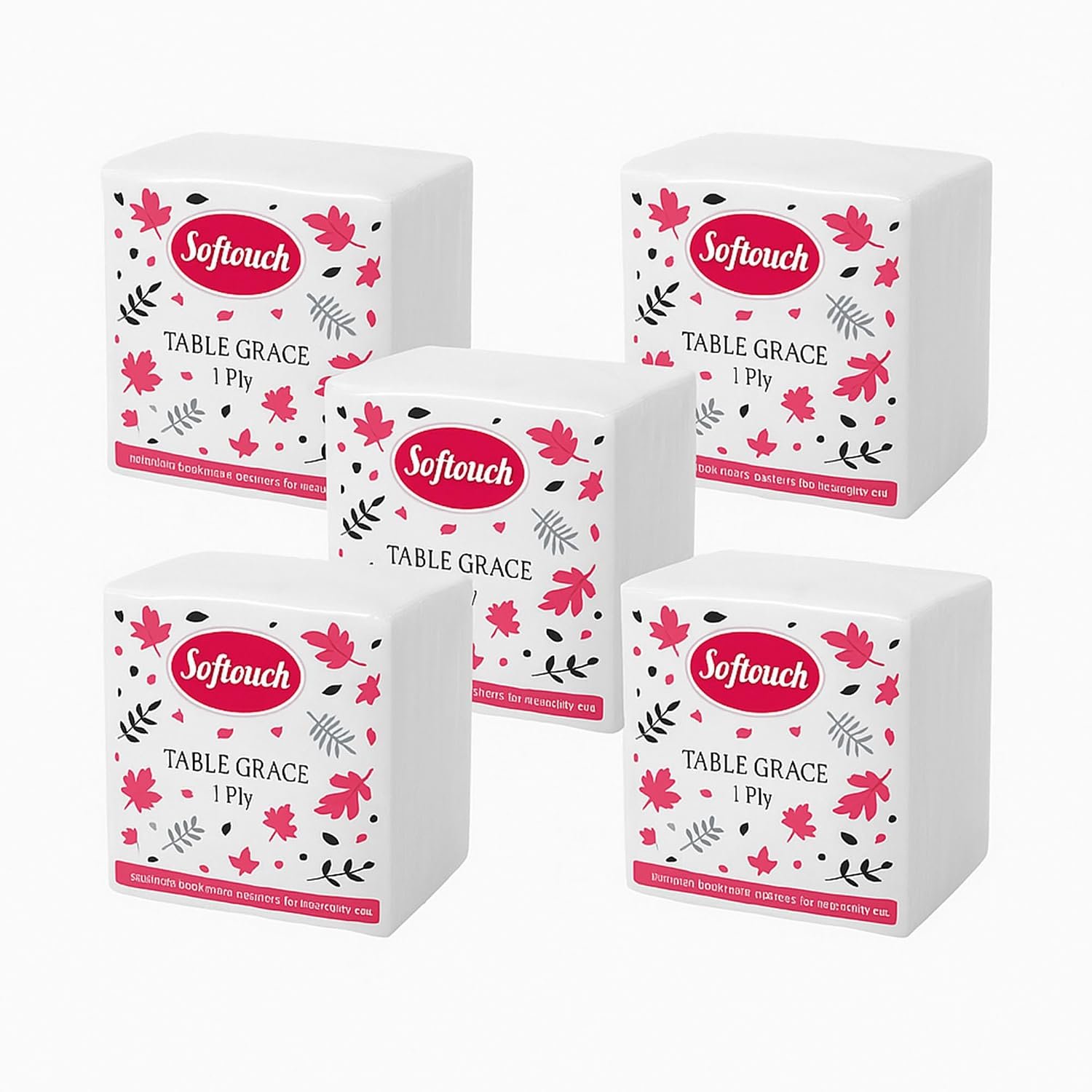 Softouch Tissue Paper Napkins 100 pcs. Each- Set of 5