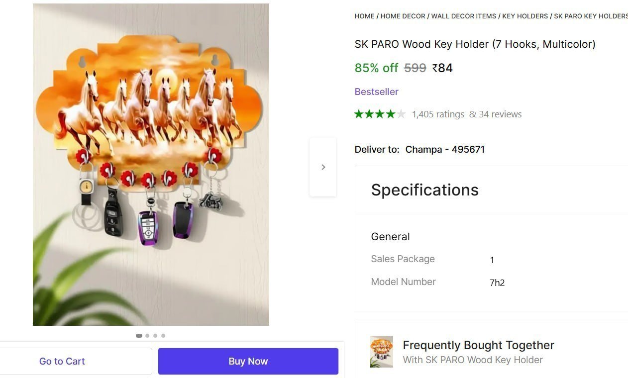 sk paro wood key holder