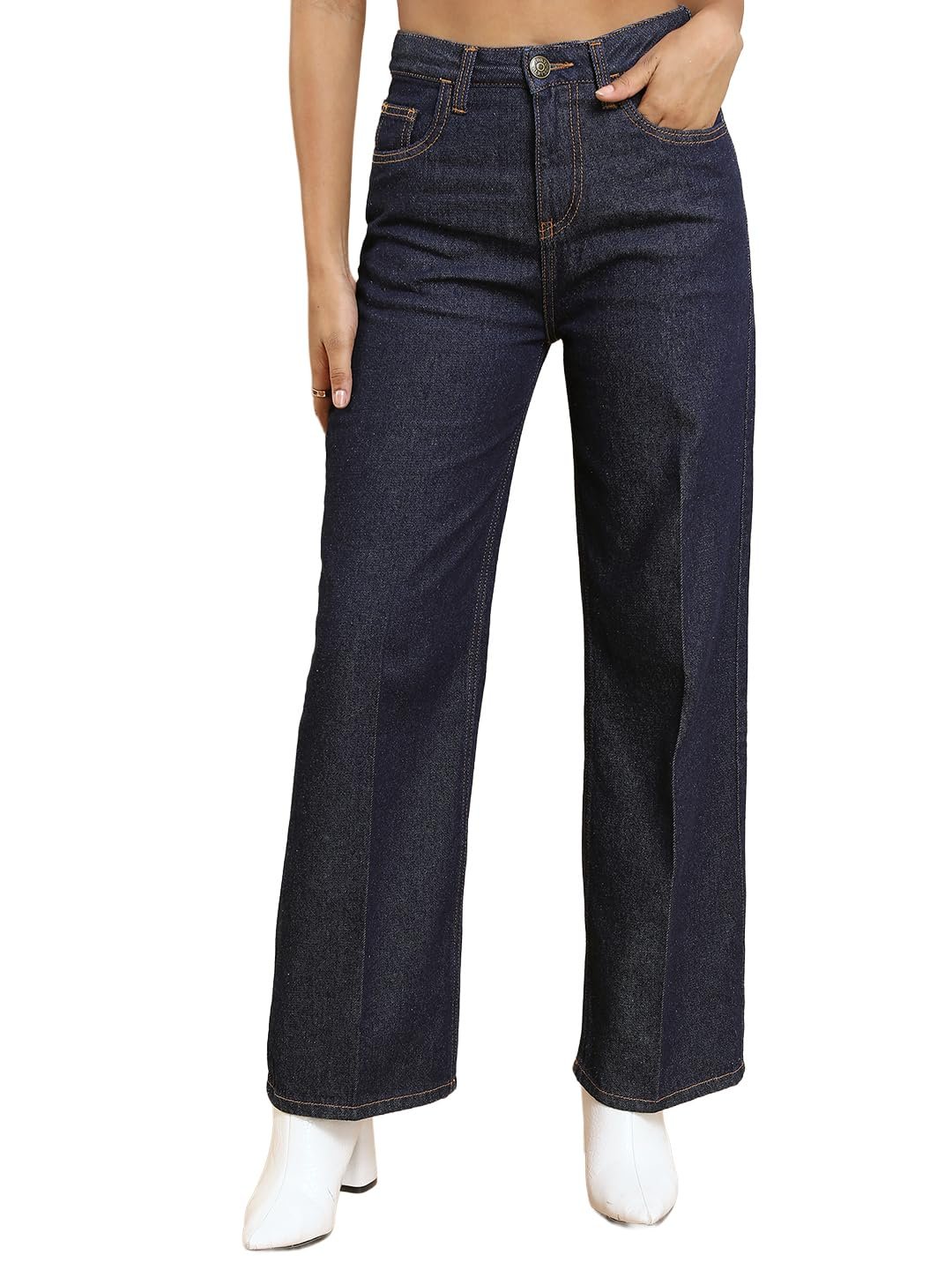 Tokyo Talkies Straight |Jeans Pant|Blue,White & Black Jeans