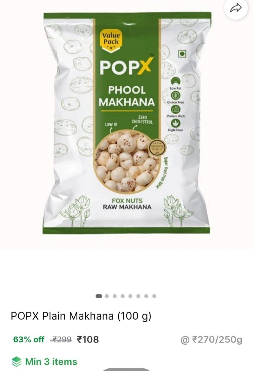 popx plain makhana