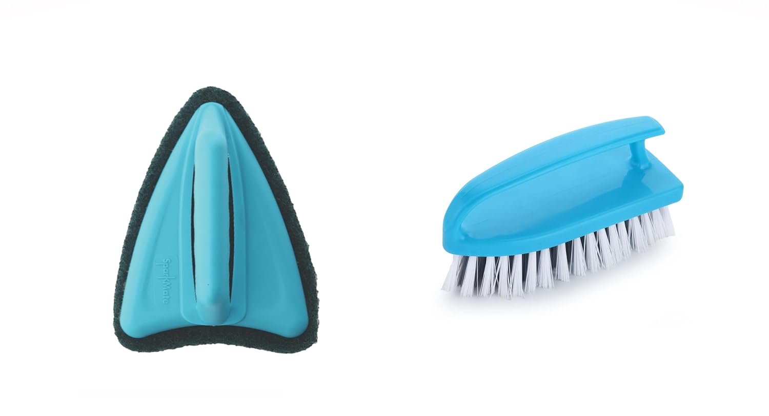 Sparkmate by Crystal Pack of 2 Brush (Floor & Tile + Iron Cloth)