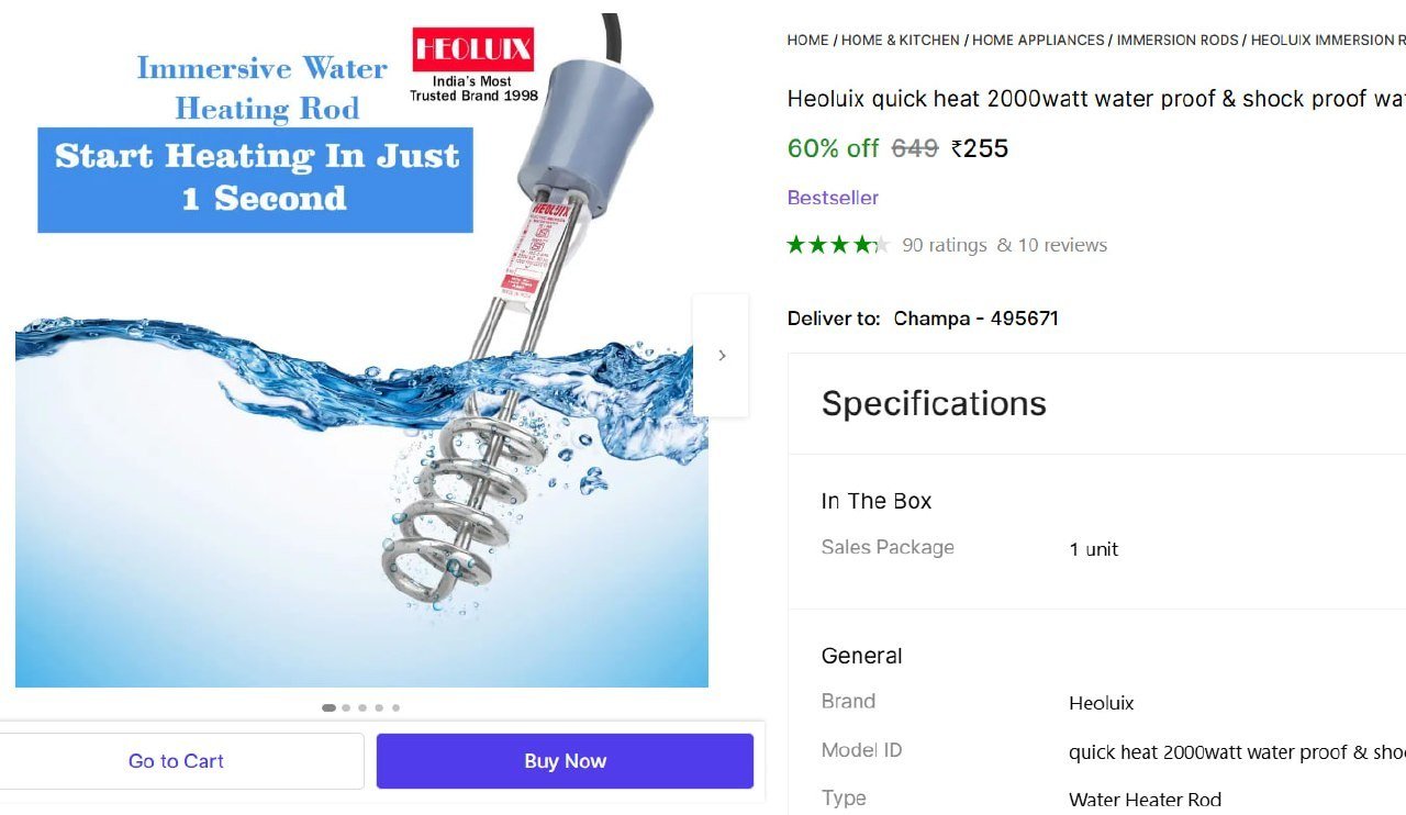 heoluix quick heat 2000watt water proof shock heating immersion rod 2000 w heater