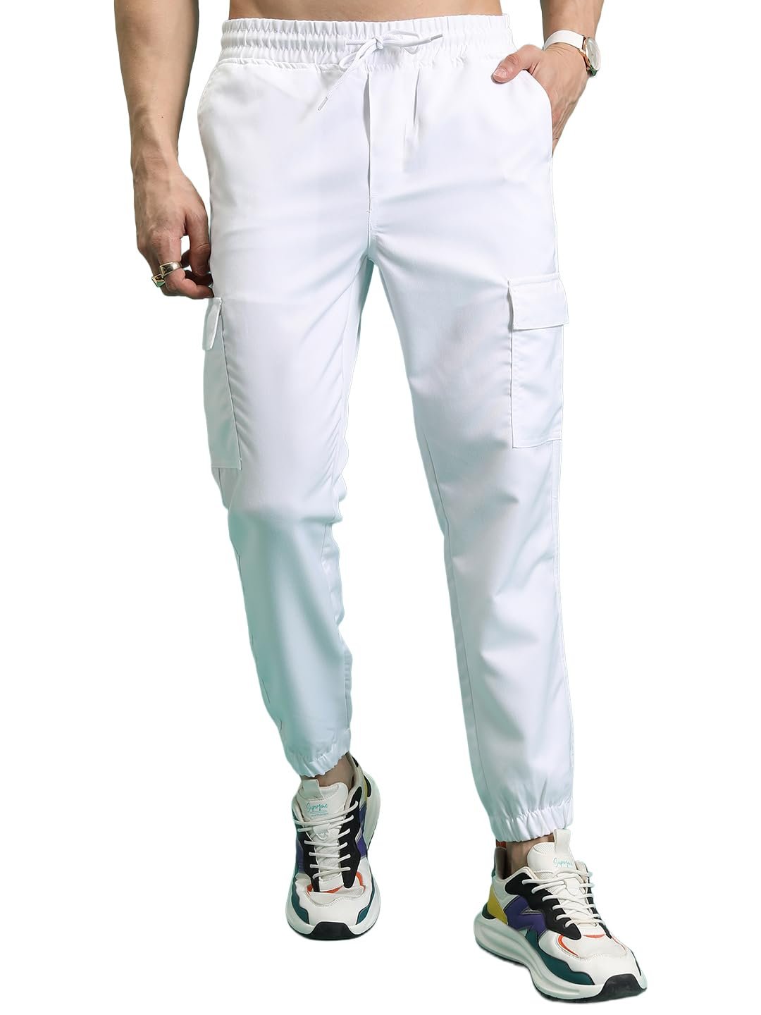 Highlander Men's Cargo Jogger Trousers| Utility Pockets | Trouser for Men | Men Trousers