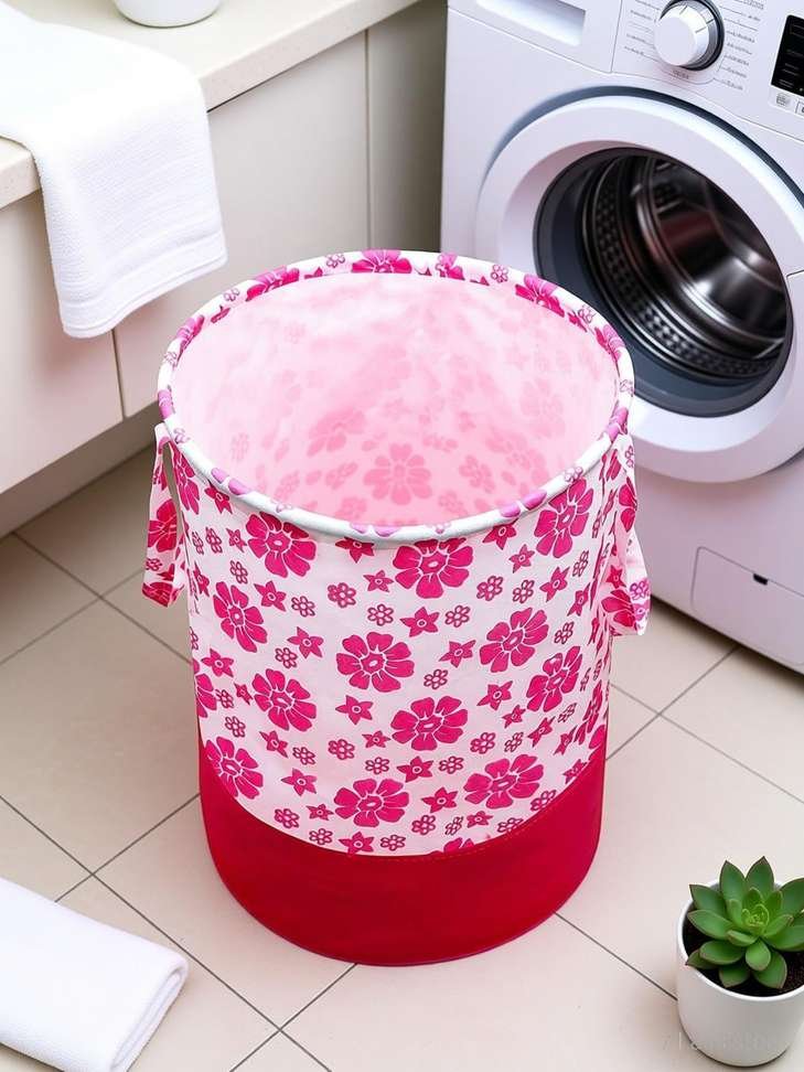 sh nasima 45 l pink laundry bag