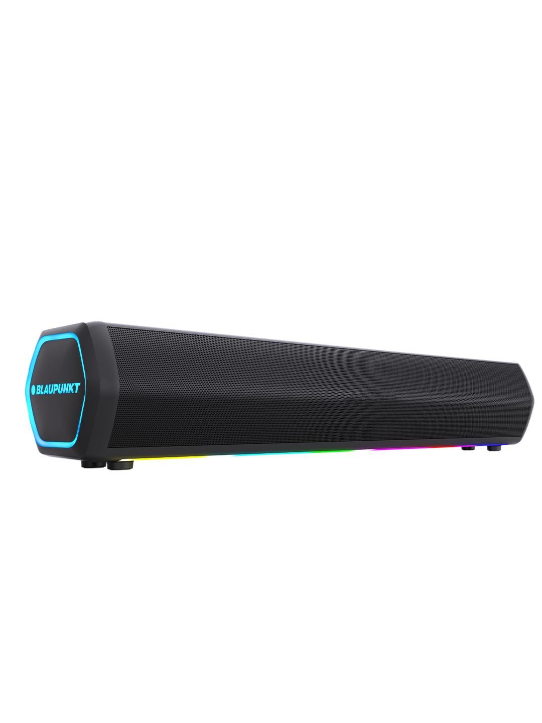 Blaupunkt Newly Launched SBA20 Pro 25W Bluetooth Soundbar with 2000mAh Battery I RGB Lights I Honeycomb Design I AUX, Bluetooth, USB & TWS I BT Speaker for TV, Mobile, PC, Laptops
