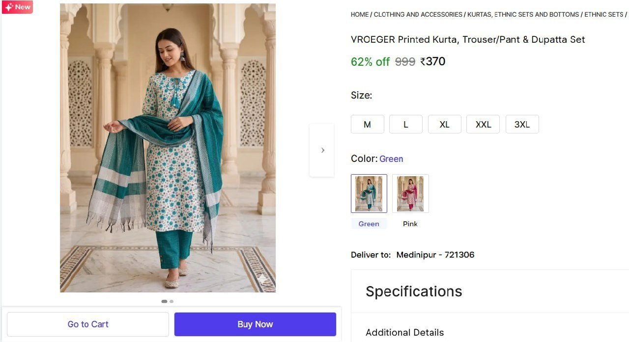 vroeger printed kurta trouser pant dupatta set