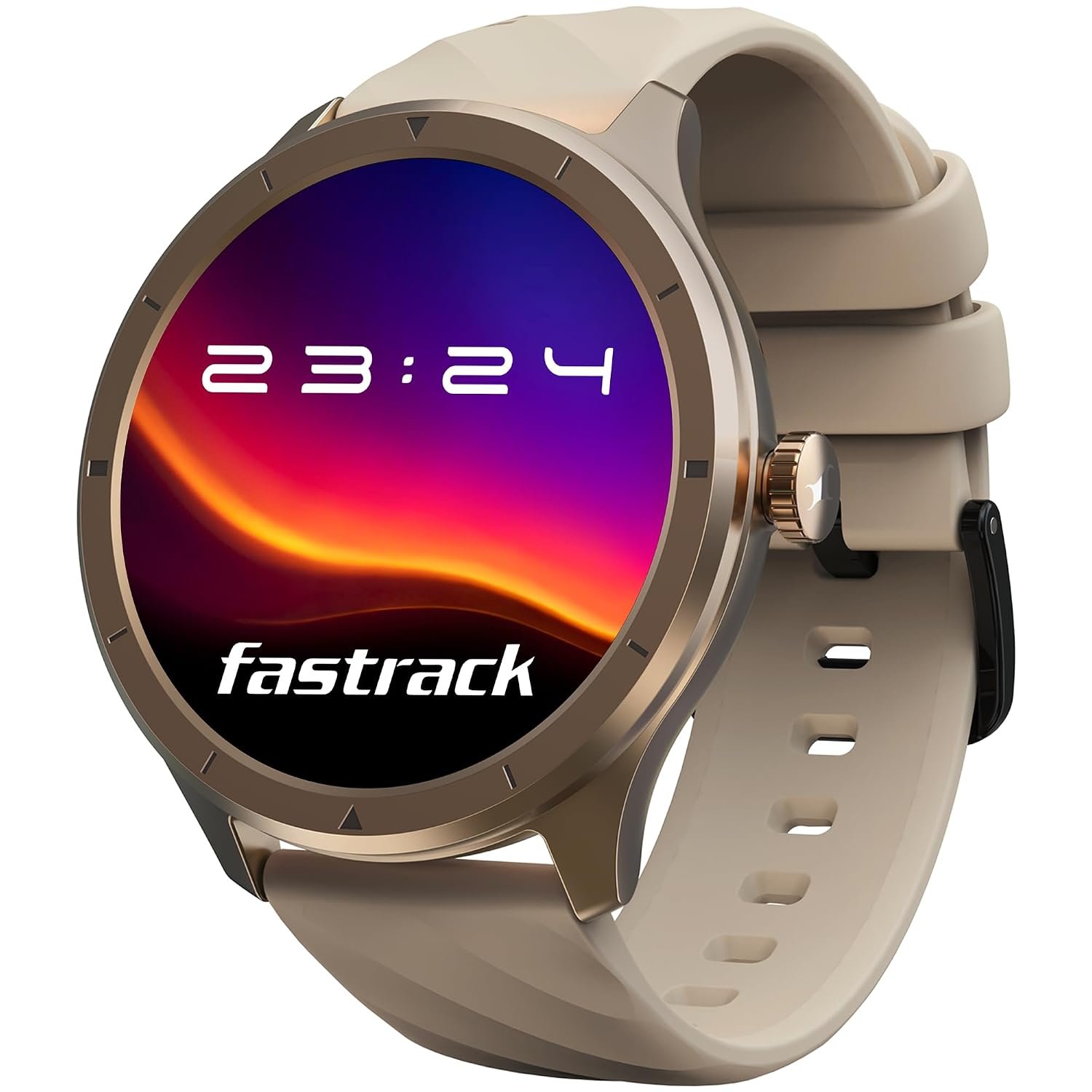 Fastrack FR2 Smart Watch, 1.38" UltraVU HD Display, Blazing Fast UI, Working Crown, AI Voice Assistant, IP68 Water & Dust Resistant, Health Suite, BT Calling, Smartwatch for Men & Women (B