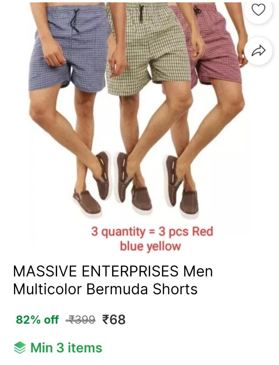 massive enterprises men multicolor bermuda shorts