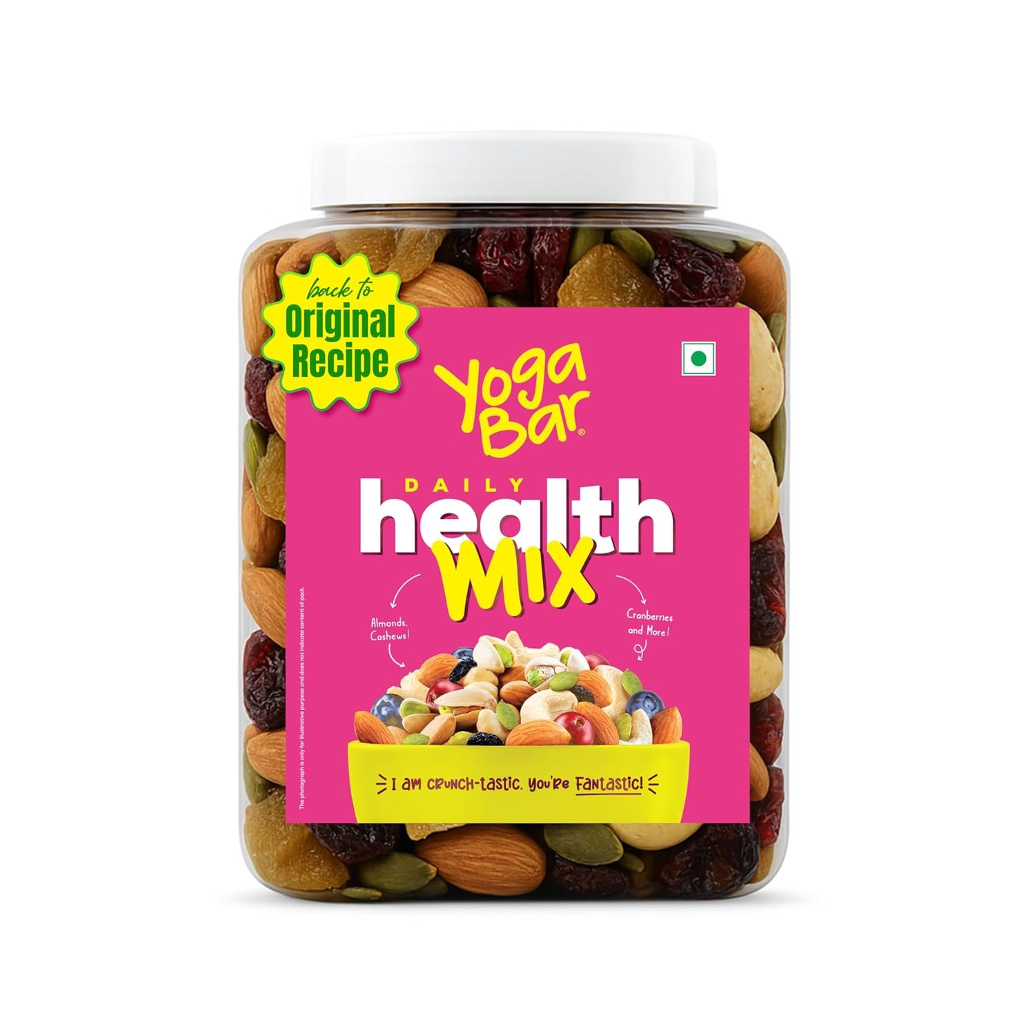 Yogabar Trail Mix - Daily Health Mix 850g - Mixed Nuts with Dry Fruits & Seeds - Mixed Dry Fruits with Almonds Cashews Raisins Cranberries Nlue BerriesPumpkin Seeds - Healthy Snacks